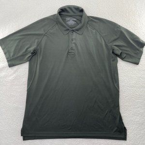 5.11 Tactical Polo Shirt Mens Large TDU Green Performance Moisture Wicking 71049